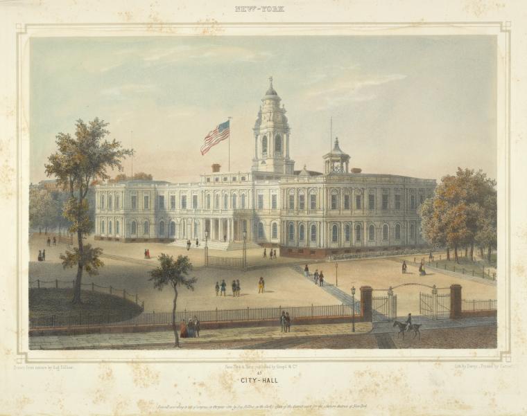 City-Hall. Above: New-York