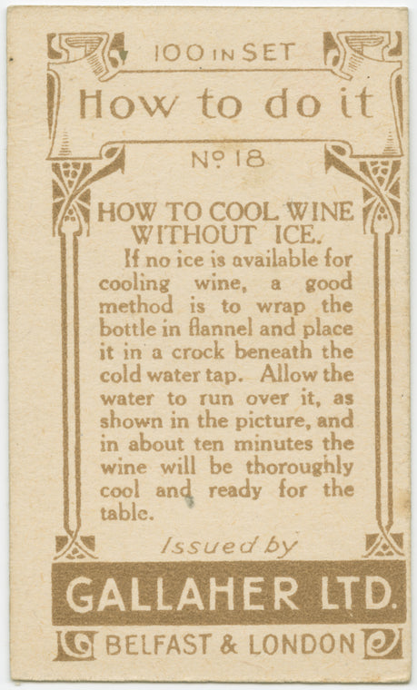 How to cool wine without ice.