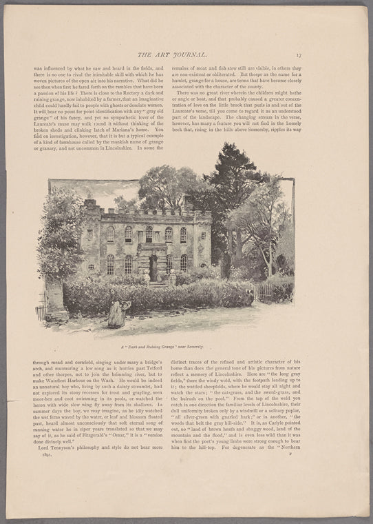 A "dark and ruining Grange" near Somersby.