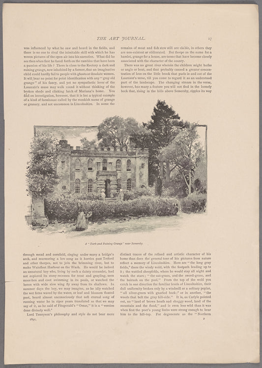 A "dark and ruining Grange" near Somersby.