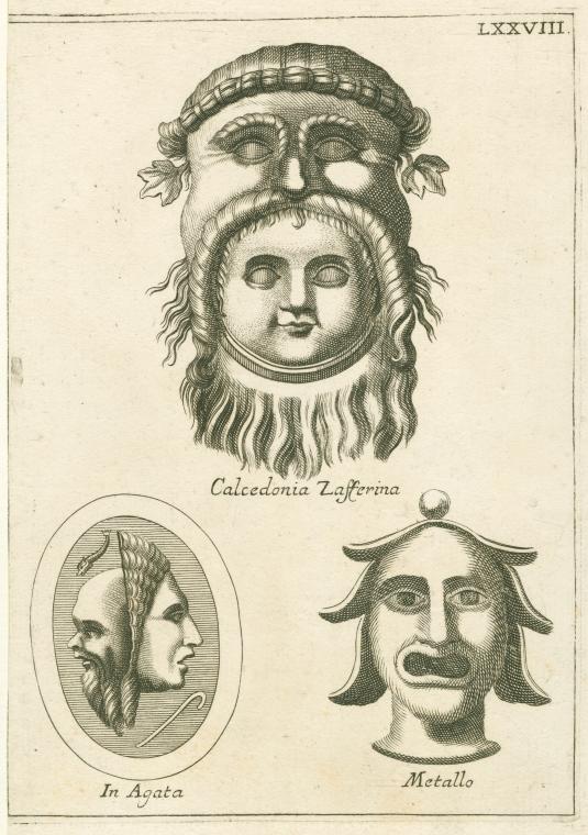 Ancient Roman theatre masks