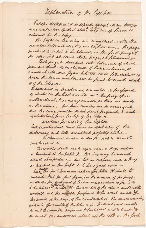 Letter to Alexander Hamilton