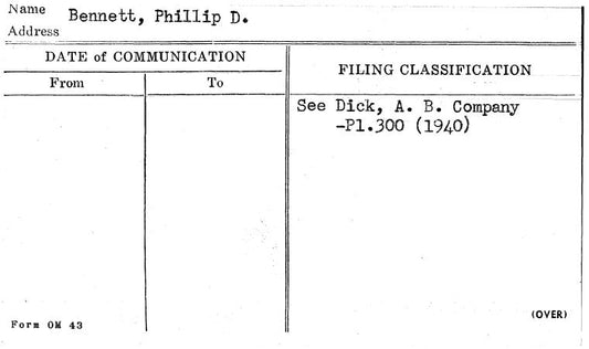 Bennett, Phillip D.