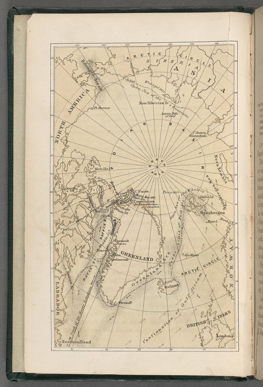 Map showing North Pole