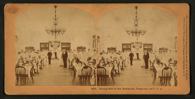 Dining Hall of the Raymond, Pasadena, Cal., U.S.A.