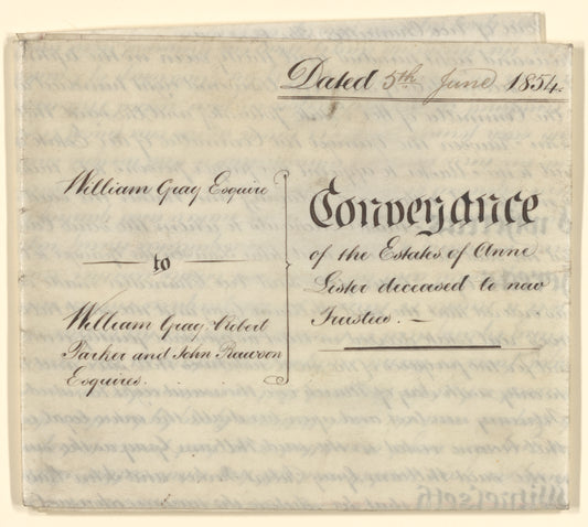 Conveyance of the estates of Anne Lister to new trustees