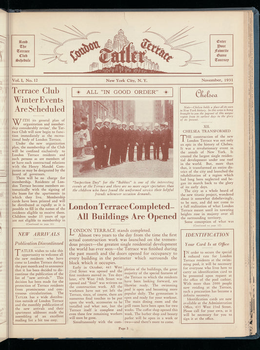 London Terrace tatler
