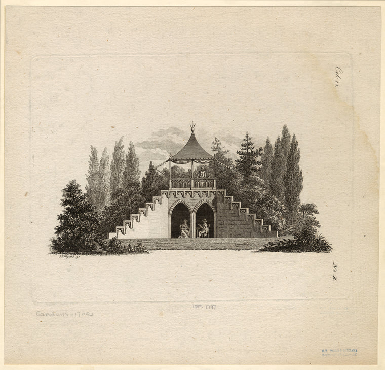 Garden structure with people.