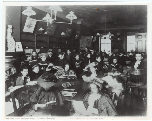 Interior of the Chatham Square Branch of the New York Public Library, ca. 1906