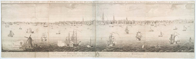 An east prospect of the city of Philadelphia.