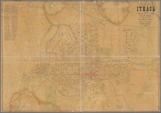 Map of City of Ithaca, N.Y.: from actual surveys and records
