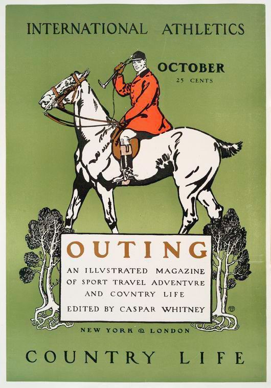 Outing, Illustrated Magazine of Sport Travel Adventure and Contry Life Edited by Caspar Whitney, International Athletics, October, 25 Cents, New York & London, Country Life