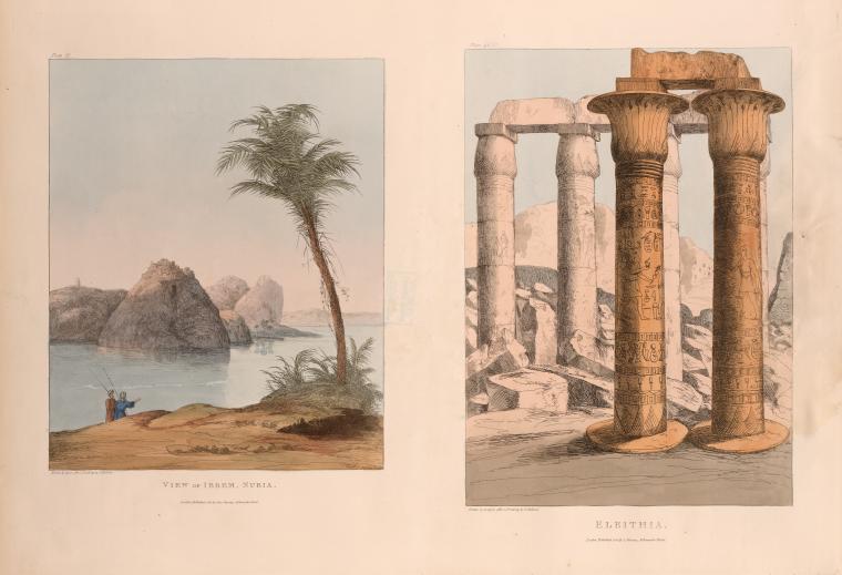 View of Ibrim (Pl. 27)[left]; Eleithia [el-Kab](Pl. 41)[right].