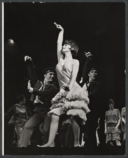 Jill Haworth [center] and ensemble in the stage production Cabaret