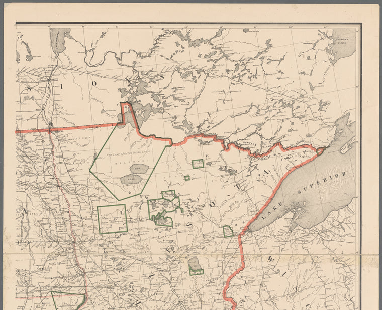 Map of the Department of Dakota, including Minnesota, North Dakota, Montana, Yellowstone National Park, and that portion of South Dakota lying north of the forty-fourth parallel of north latitude