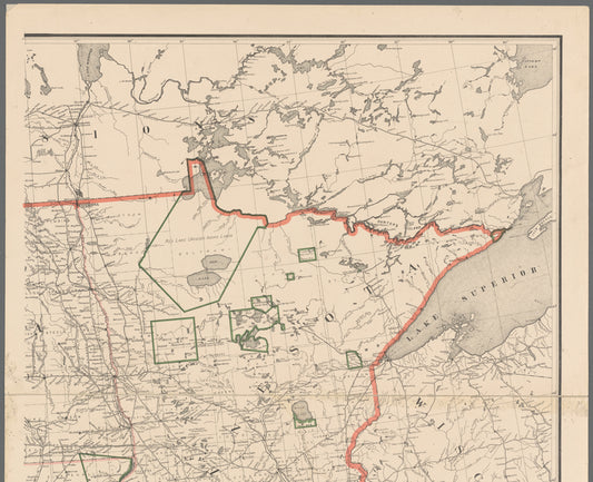 Map of the Department of Dakota, including Minnesota, North Dakota, Montana, Yellowstone National Park, and that portion of South Dakota lying north of the forty-fourth parallel of north latitude