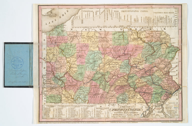 A new map of Pennsylvania : with its canals, rail-roads & distances from place to place along the stage roads