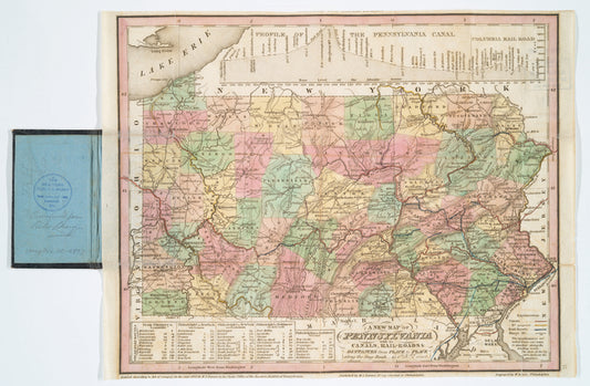 A new map of Pennsylvania : with its canals, rail-roads & distances from place to place along the stage roads