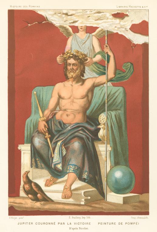 Jupiter couronné par la Victoire