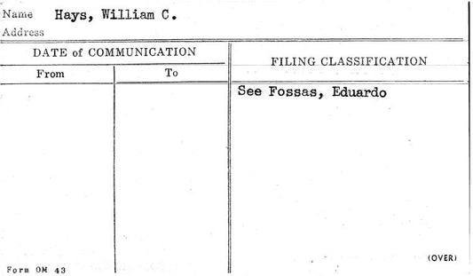 Hays, William C.
