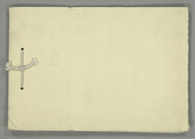 Front cover of album, blind stamped with the emblem of the Georgetown Visitation Convent