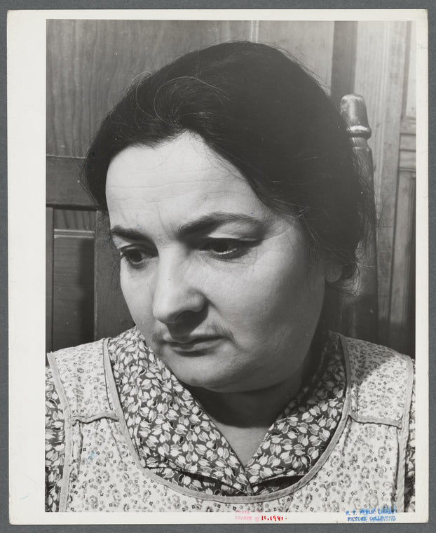 Mrs. Anthony Forgetta, Italian. Her husband and daughter work at the mill nearby all thru the winter (when they can) and during the summer everyone works on the small vegetable farm they run in Andover, Massachusetts.