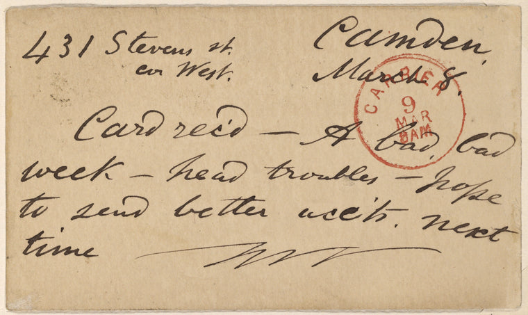 Doyle, Peter, APCS to. Mar. 8, [1874/75].
