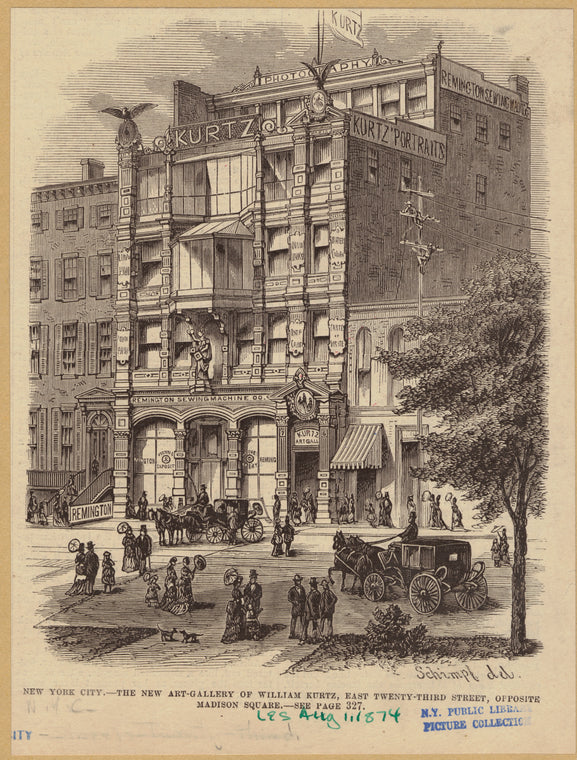 New York City -- the new art gallery of William Kurtz, East Twenty-third Street, opposite Madison Square