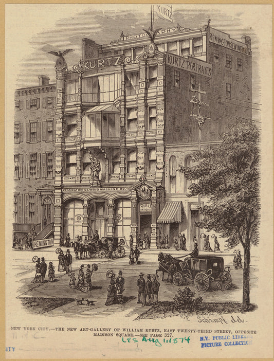 New York City -- the new art gallery of William Kurtz, East Twenty-third Street, opposite Madison Square