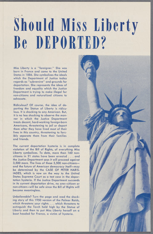 Should Miss Liberty Be DEPORTED?