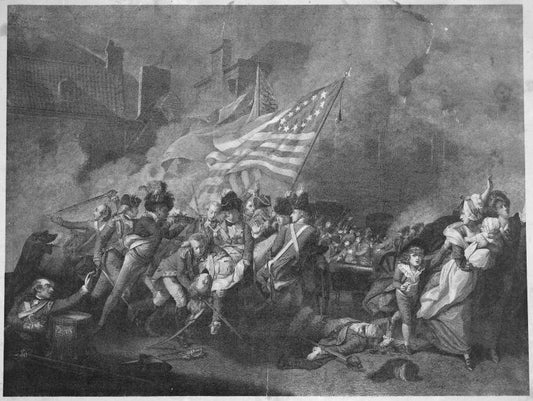 Defending the flag.