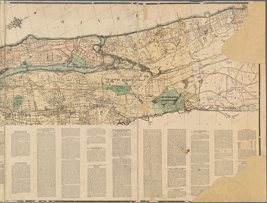 Map of the northern portion of the City of New York: comprising the 12th ward, and the new 23d and 24th wards, recently annexed under chapter 613, laws of 1873, State of New York