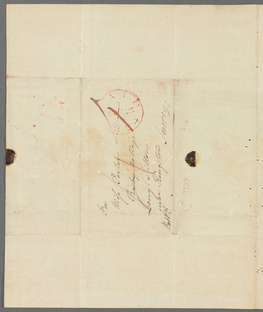 Miss E. A. Tickell to Jane Porter, autograph letter signed