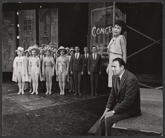 Diahann Carroll, Richard Kiley [right] and unidentified others in the stage production No Strings