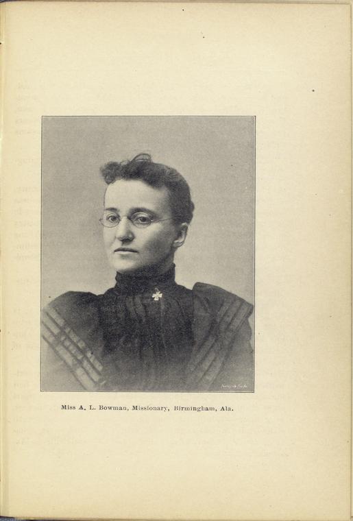 Miss A. L. Bowman, Missionary, Birmingham, Ala.