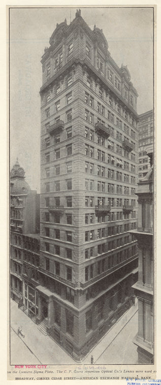 American Exchange National Bank - Broadway, corner Cedar Street