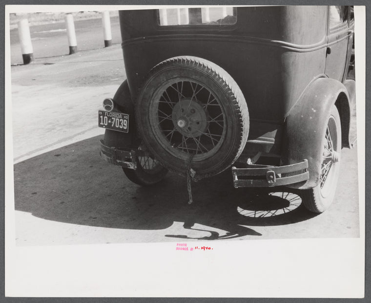 Florida migrant's car at the Norfolk-Cape Charles ferry.