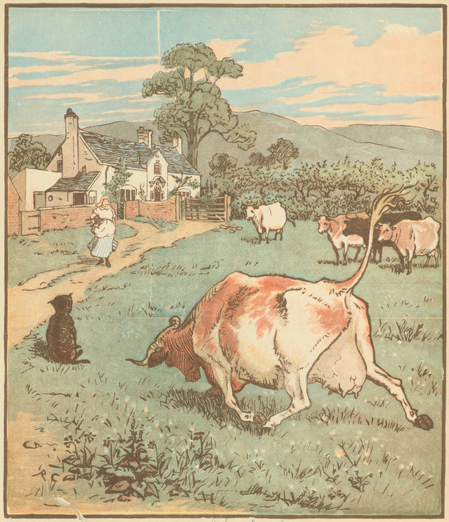 The cow that tossed the dog ; burying the dead dog