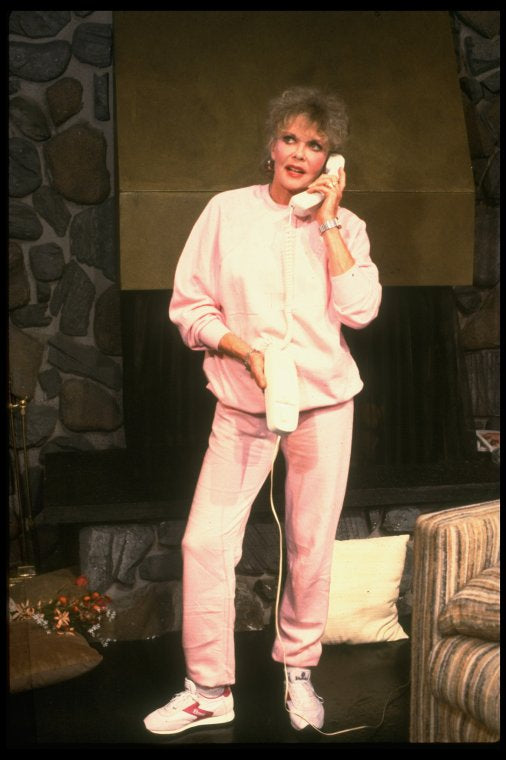 Actress Janis Paige in a scene fr. the Broadway play "Alone Together." (New York)