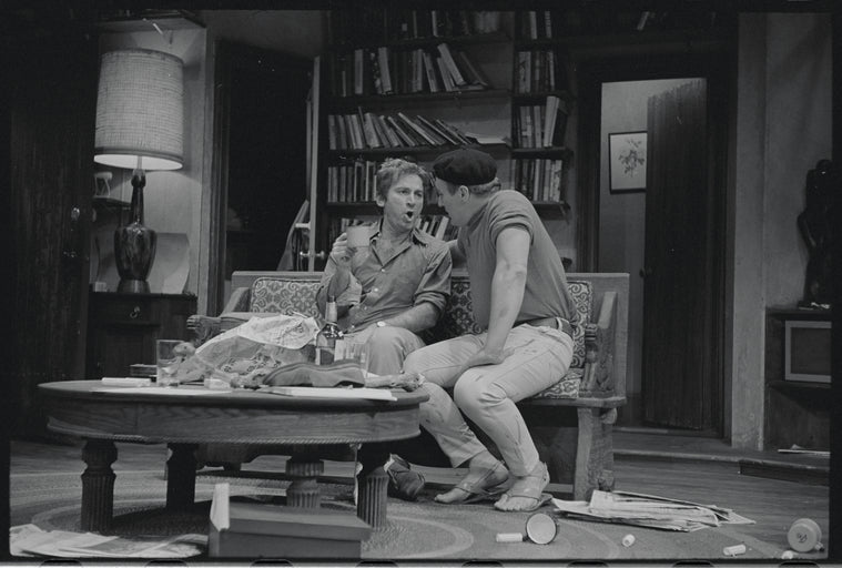 Gabriel Dell and Dolph Sweet in the stage production The Sign in Sidney Brustein's Window
