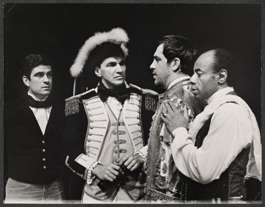 Mark Lenard [center], Roscoe Lee Browne [right] and unidentified others in the stage production The Old Glory