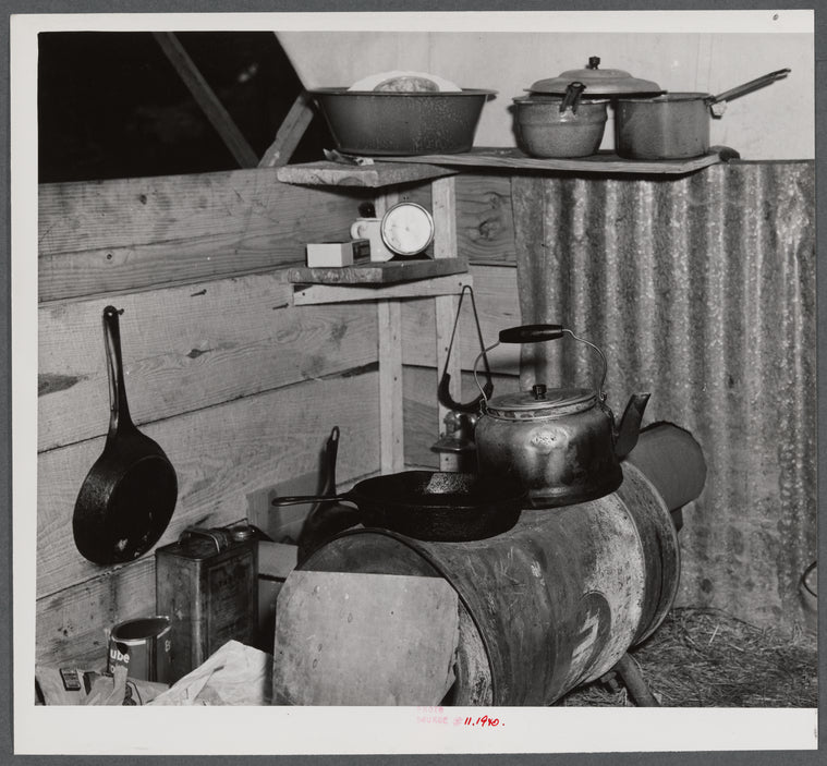 Interior of construction workers shack. Alexandria, Louisiana.