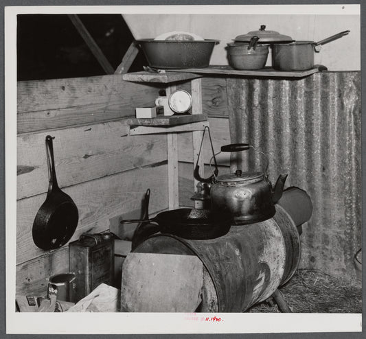 Interior of construction workers shack. Alexandria, Louisiana.
