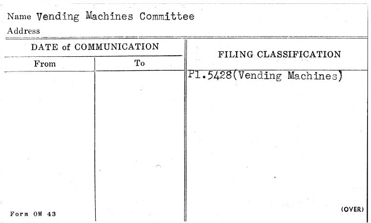 Vending Machines Committee