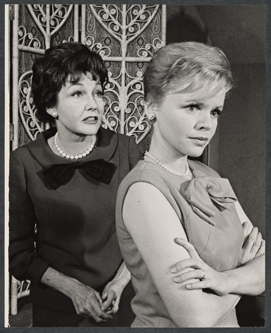 Lynn Bari and Joan McCall in the touring stage production Barefoot in the Park