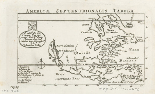 Americae septentrionalis tabula