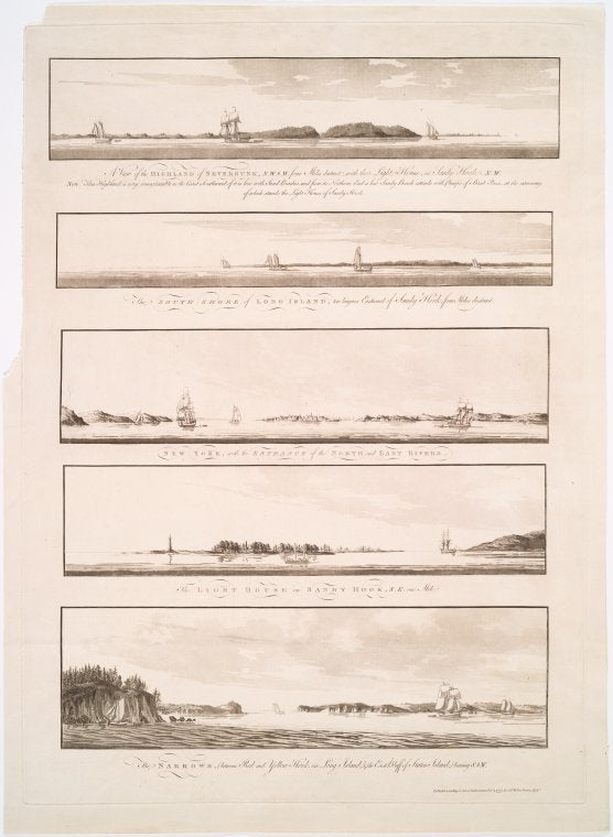 Views of the entrance to New York Harbour.