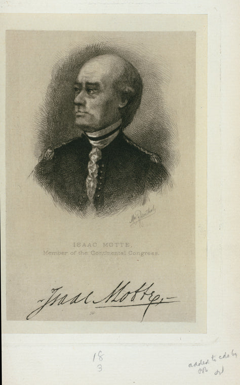 Isaac Motte, member of the Continental Congress.