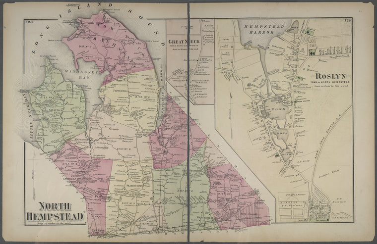 North Hempstead. - Great Neck, Town of North Hempstead. - Roslyn, Town of Hempstead