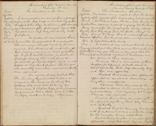 Executive Committee minutes (November 9, 1846 and November 16, 1846)